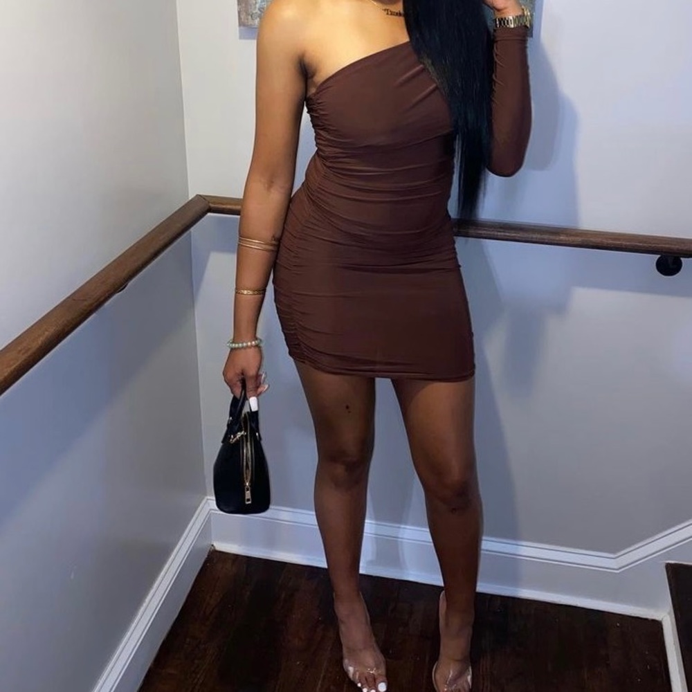 Chocolate Brown Mini Dress